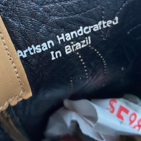 Vintage Charlie Horse by Lucchese Western Flame Two Tone Leather Cowboy Boots 8 - Picture 12 of 15